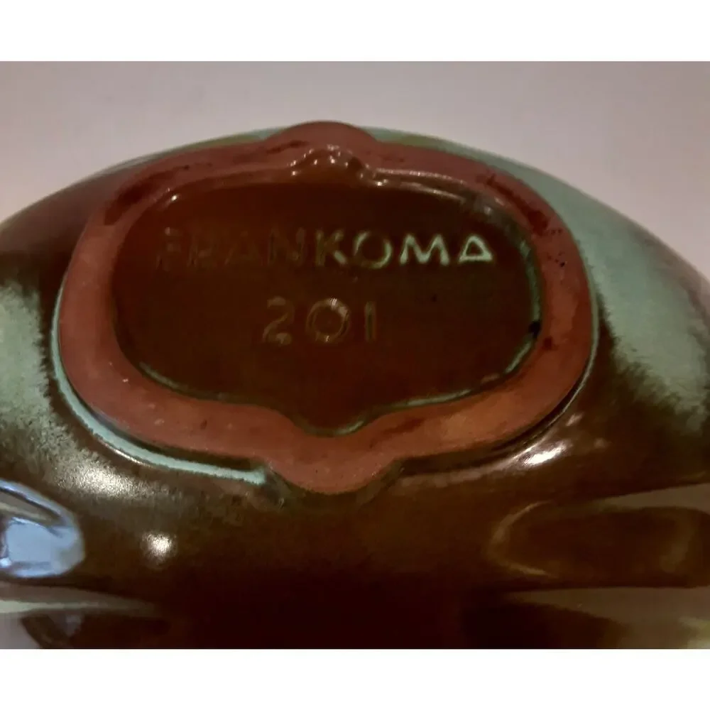 Vintage Frankoma Pottery #201 Bowl Prairie Green